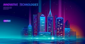 未来科技城市矢量素材