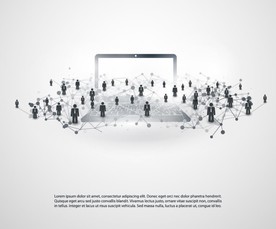 业务网络连接概念插画设计