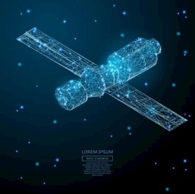 矢量卫星粒子科技线条卫星轮廓