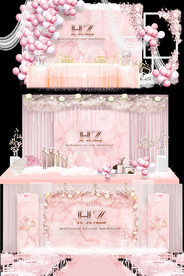 现代简约大理石纹理婚礼背景