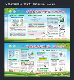 健康教育宣传专栏 绿色健康宣传