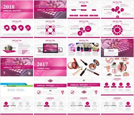 18红色年终总结通用PPT