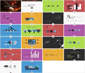 通用缤纷彩色PPT大气模板