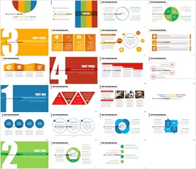 通用缤纷彩色PPT大气模板