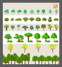 卡通艺术树形系列
