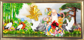 老寿星 长寿之神 祝寿图 百寿