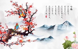 梅花背景墙
