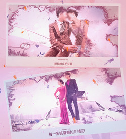 爱情水墨记忆相册AE模板