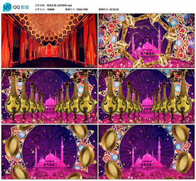 维族姑娘 新疆舞 舞台背景视频