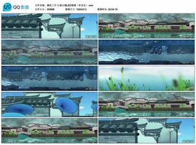 烟花三月江南古镇 舞台背景视频