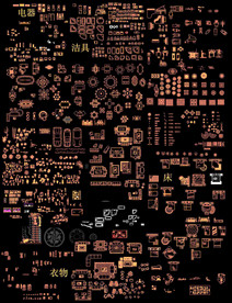 CAD家具平面图库