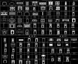CAD墙饰装修图库