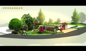 别墅庭院园林景观效果图