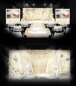 高清矢量香槟婚礼