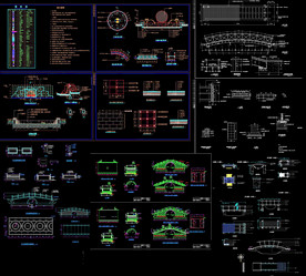 园林桥梁建筑施工图