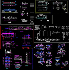 钢架桥梁建筑设计图纸