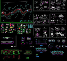 公园观景平台桥梁图纸
