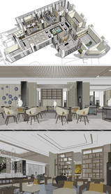 新中式售楼中心草图SU模型