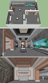 文化博物馆草图大师SU模型