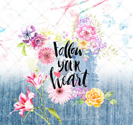 印花图案牛仔花