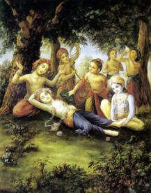 欧式抽象艺术神话人物背景墙