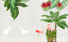 大型热带雨林植物背景壁纸