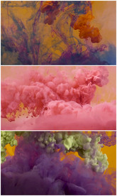 动感音乐背景彩烟气体烟水墨