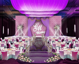 紫色婚礼仪式区