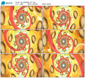 动态民族手鼓 舞台背景视频素材