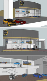 独立汽车展厅草图SU模型