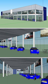 汽车展厅草图大师SU模型