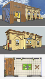房交会展型草图大师SKP模型