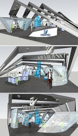 珠宝首饰展厅设计草图SU模型