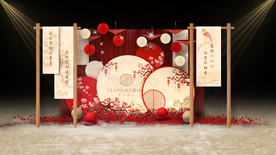 新中式婚礼留影区迎宾区