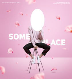 高脚椅上的男生