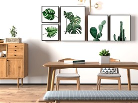 北欧壁画 复古 鲜花 花卉 像