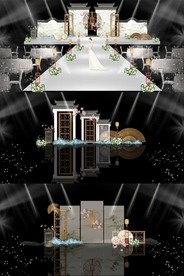 新中式江南徽派主题婚礼效果图