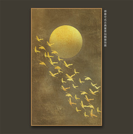 古典仙鹤装饰画 中式古典挂画