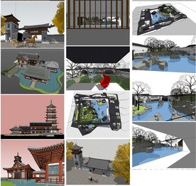 古典园林建筑设计模型