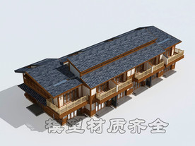 中式住宅楼模型