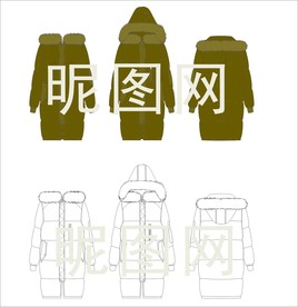 羽绒服矢量图
