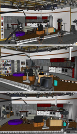 直播室演播室舞台草图SU模型