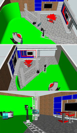 直播室演播室舞台草图SU模型