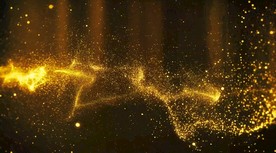 超清大气金色粒子飘散颁奖舞台