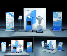 生物科技 产品 展区展柜模型