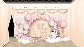 粉色婚礼留影区