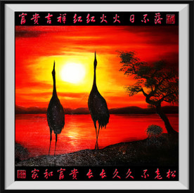 酒店娱乐场所抽象艺术油画背景墙