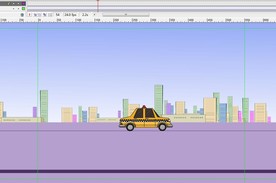 的士在城市中行驶6秒动画