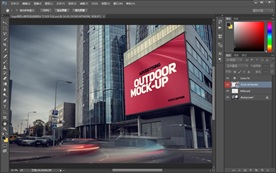 广告牌样机广告户外广告效果图