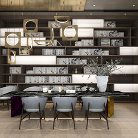 书房书架休闲区